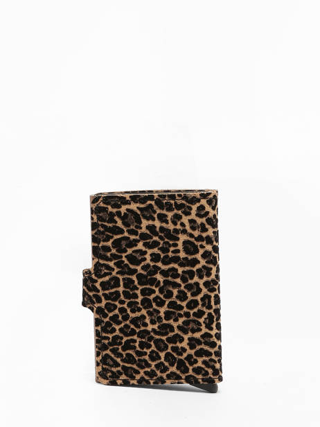 Kaarthouder Leder Secrid Beige animal MLE ander zicht 2